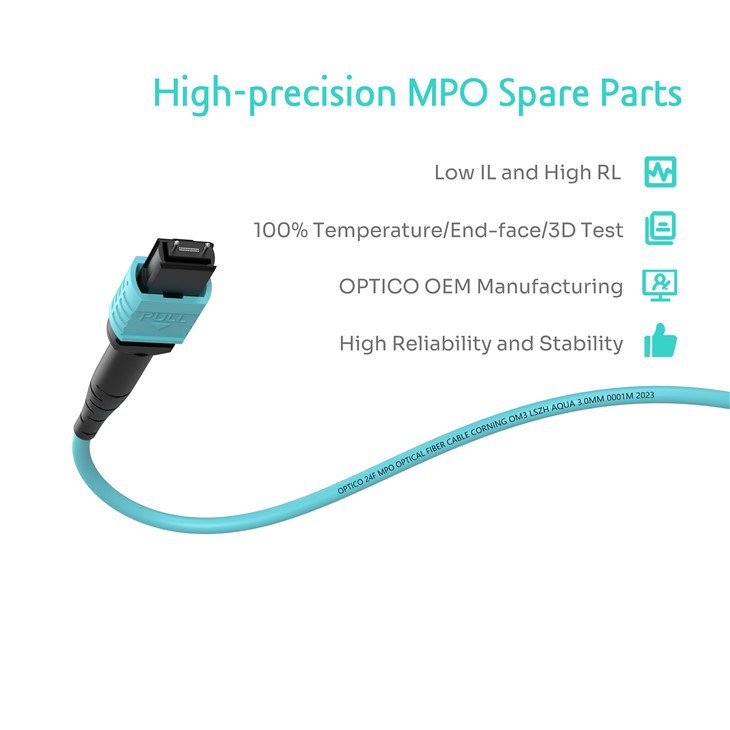 24F MPO-MPO Female Trunk Cable Customizable SM MM